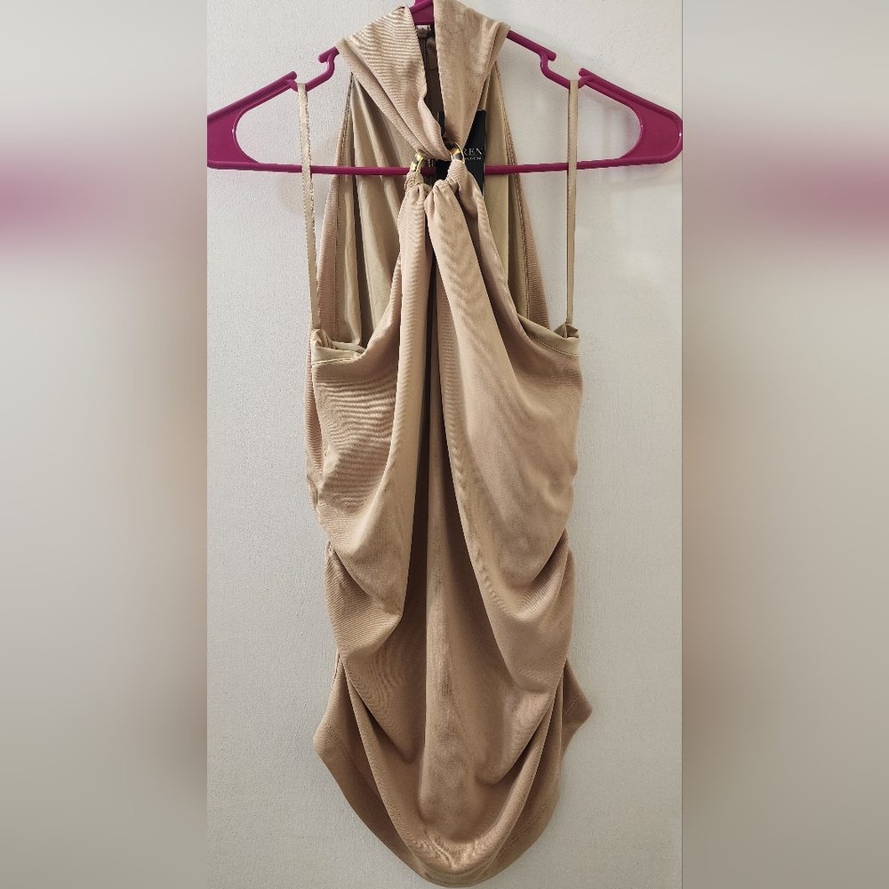 New Lauren Ralph Lauren, Tan Tank Top, Size Small.